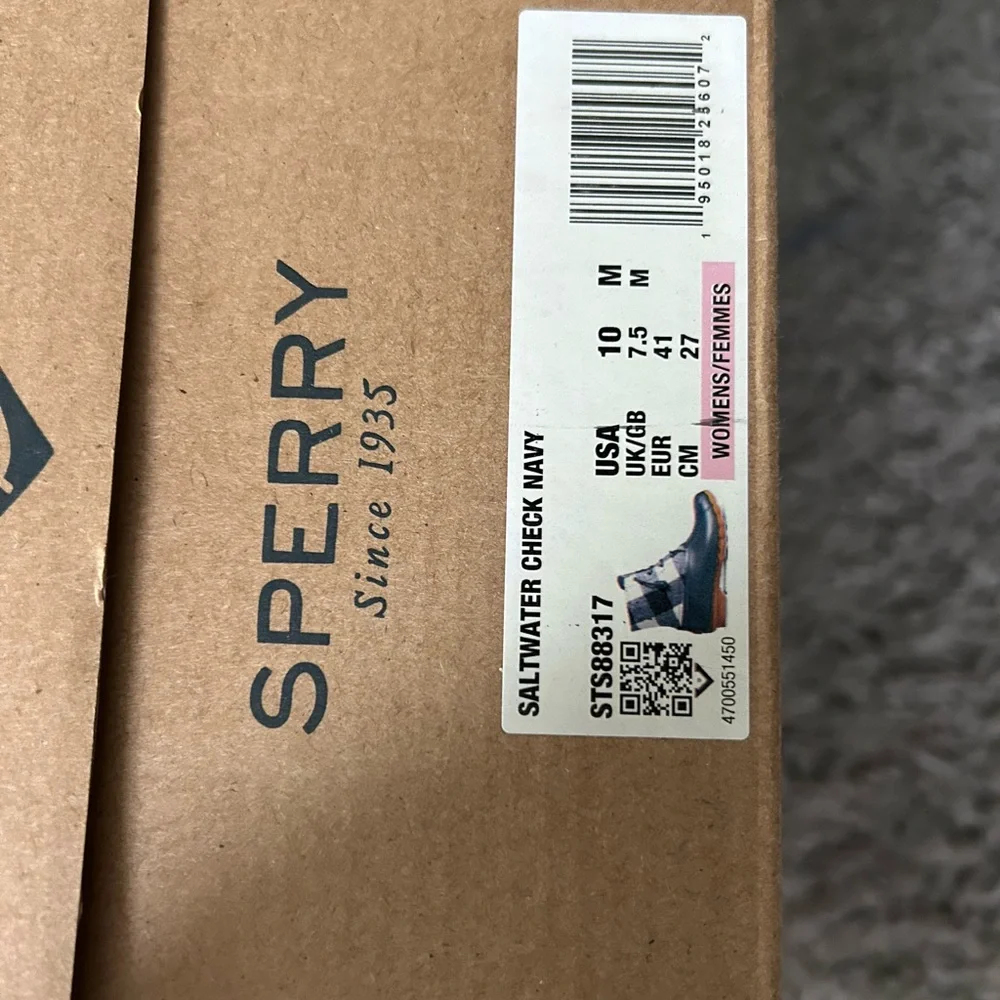 Sperry Saltwater Check Navy Boots - Picture 6 of 6